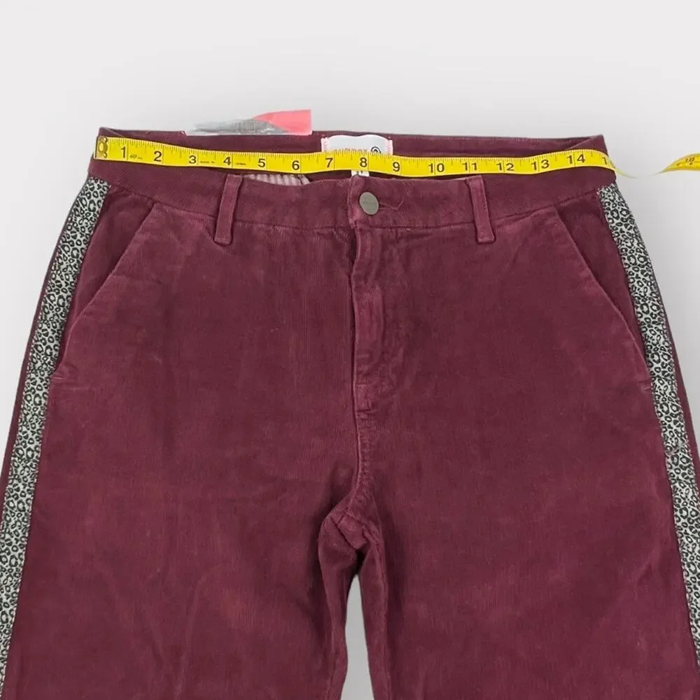 Sundry Leopard-Striped Corduroy Trousers Size 27 - Picture 5 of 7